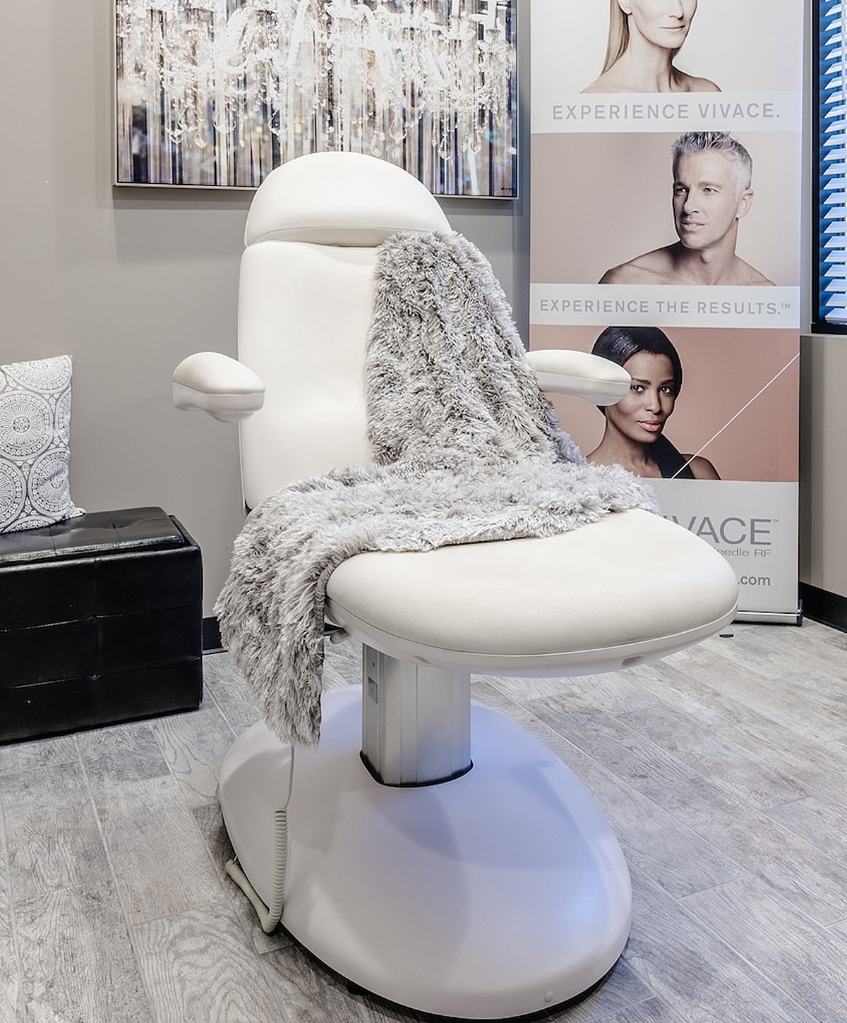 Comfortable treatment chair in a modern clinic